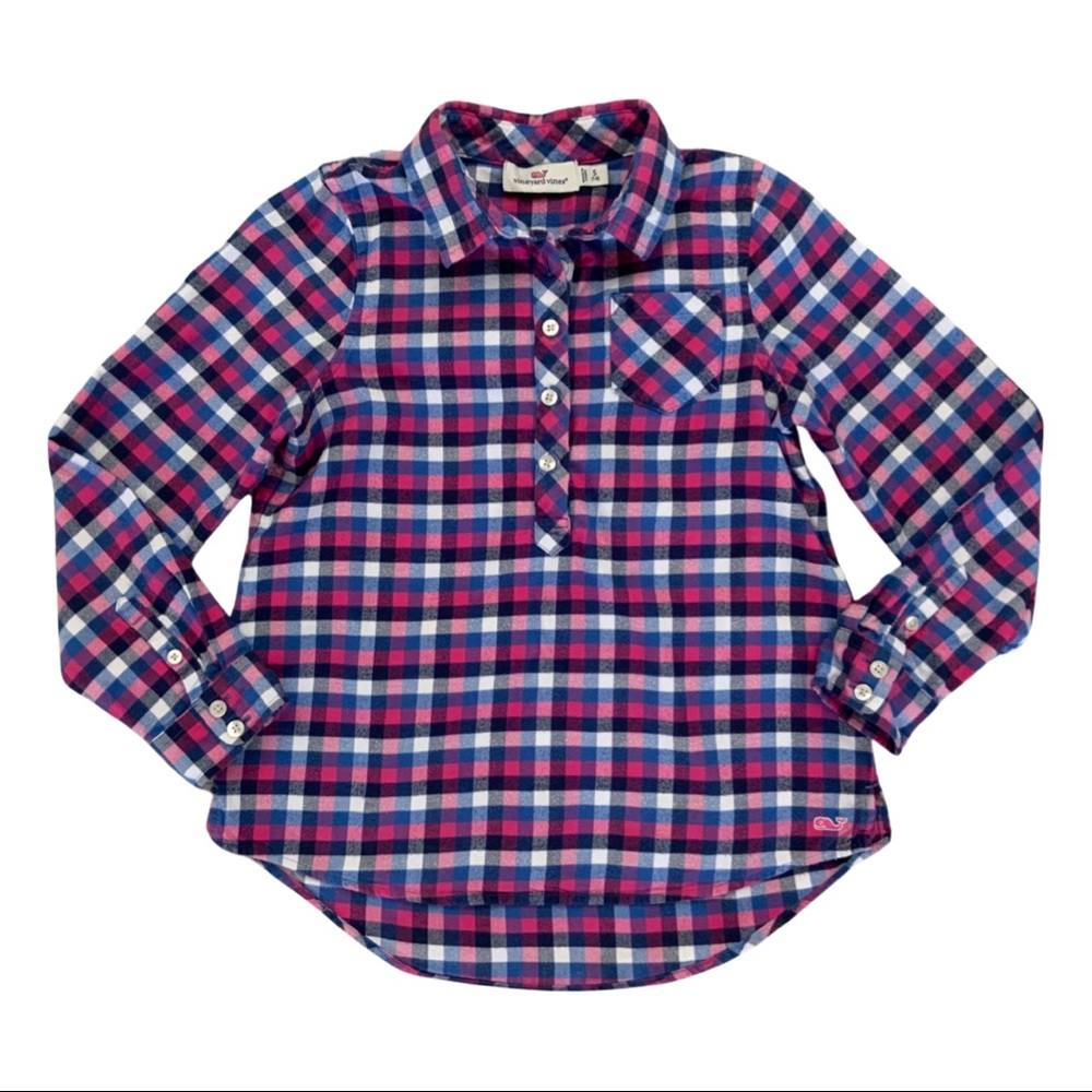 Vineyard Vines Girls Charleston Popover Shirt Size 7/8
